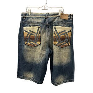 Vintage 90's Vibes GL Gold Label Size 40 Embroidered Pockets Denim Jean Shorts